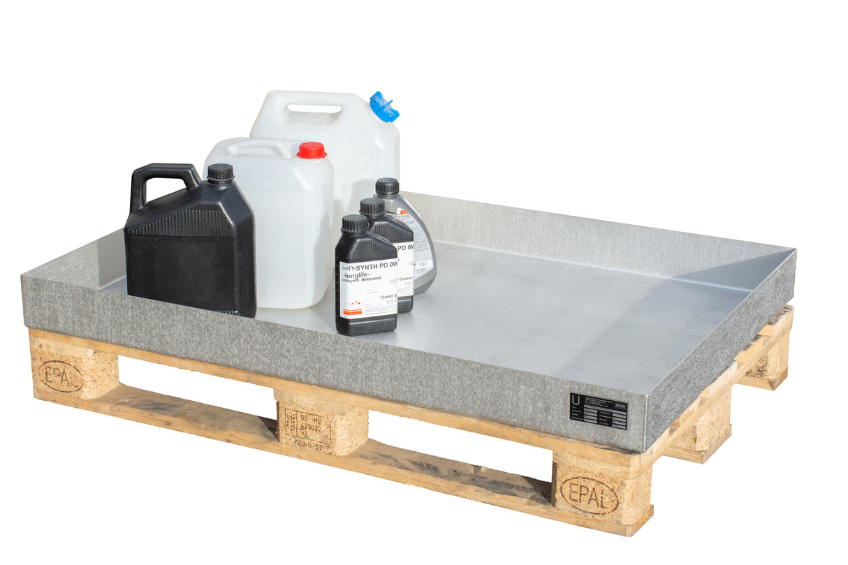 Kleingebindewannen aus Edelstahl für Paletten KGW-P V4A