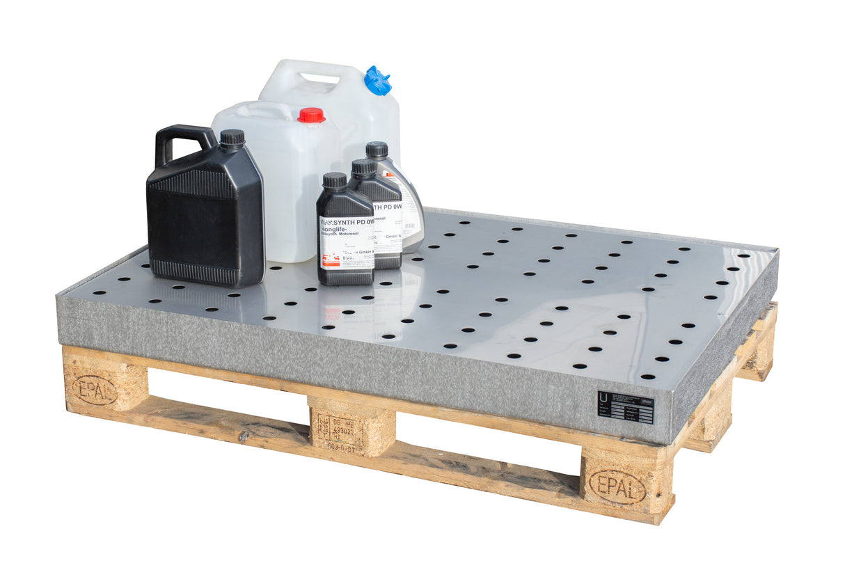 Kleingebindewannen aus Edelstahl für Paletten KGW-P V4A