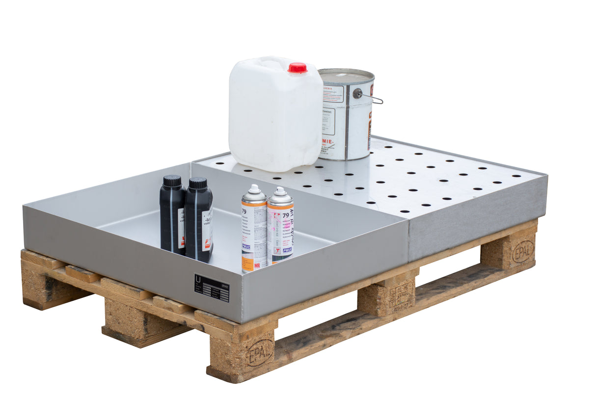 Kleingebindewannen aus Edelstahl für Paletten KGW-P V4A